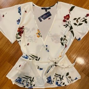 One clothing side tie shirt.